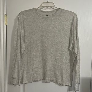 MENS LARGE H&M LONGESLEEVE HENLEY TEE